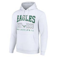 Philadelphia Eagles Starter Unisex Throwback Logo Pullover Hoodie White