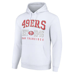 San Francisco 49ers Starter Unisex Throwback Logo Pullover Hoodie White