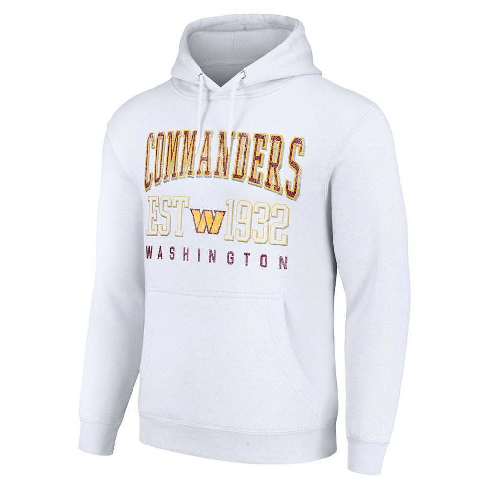 Washington Commanders Starter Unisex Throwback Logo Pullover Hoodie White