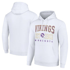 Minnesota Vikings Starter Unisex Throwback Logo Pullover Hoodie White
