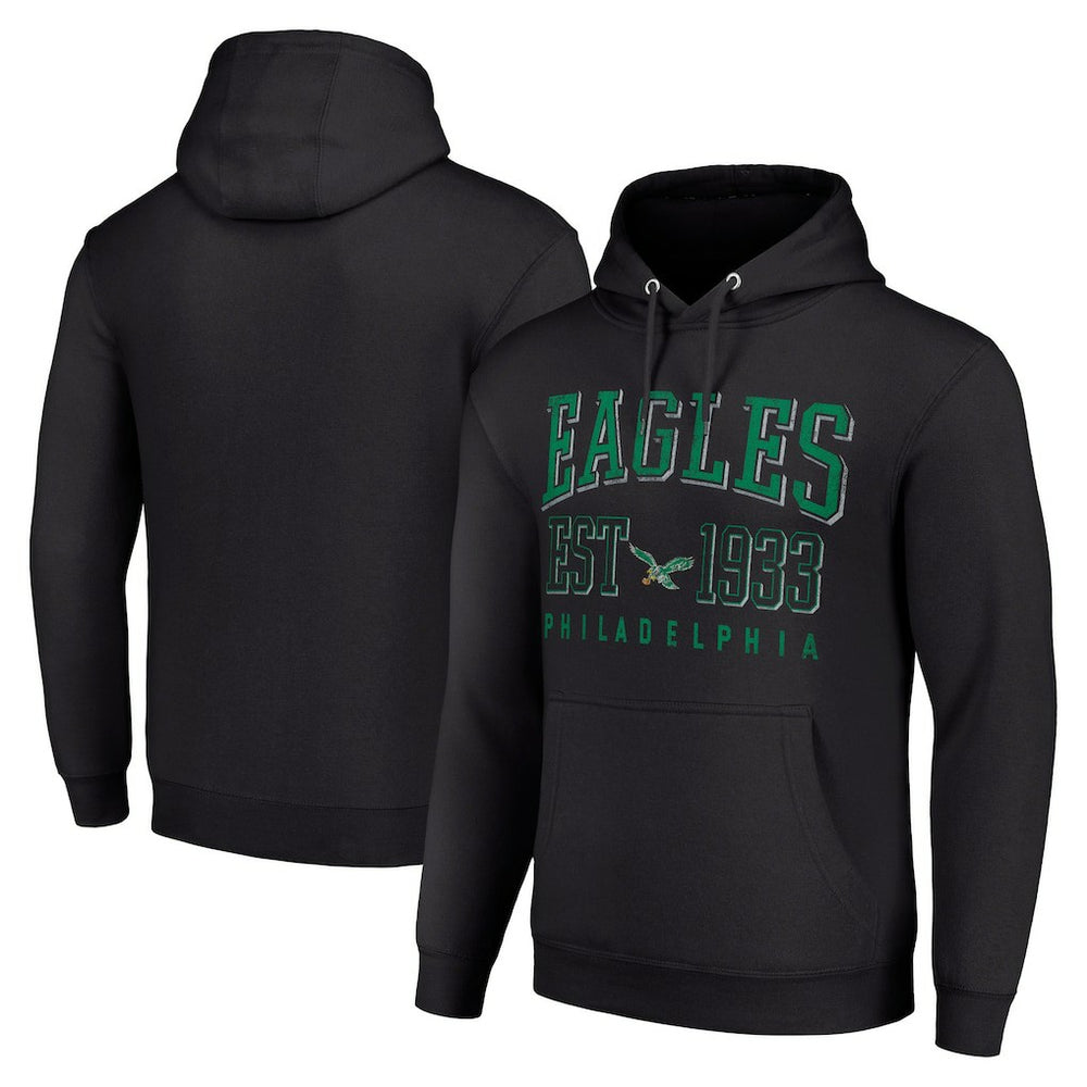Philadelphia Eagles Starter Unisex Throwback Logo Pullover Hoodie Black