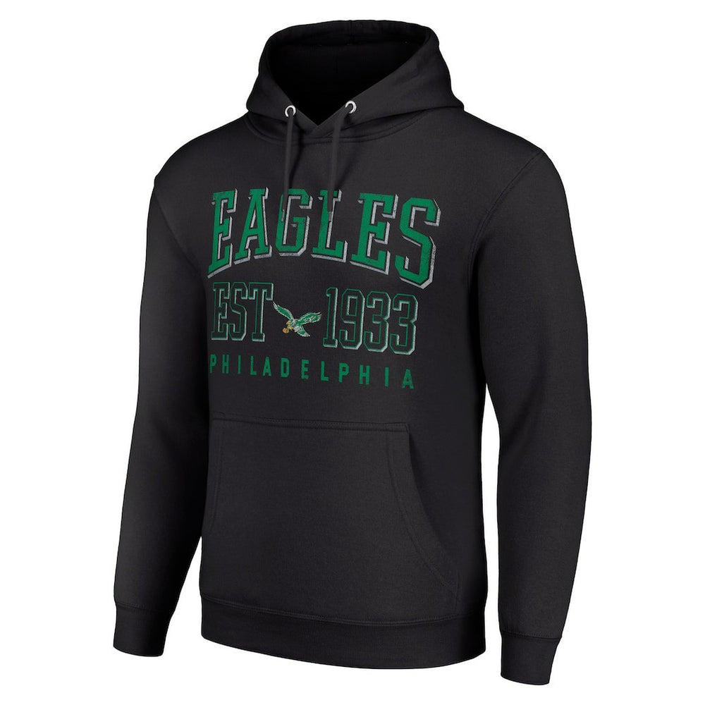 Philadelphia Eagles Starter Unisex Throwback Logo Pullover Hoodie Black
