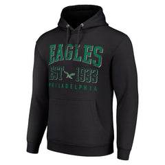 Philadelphia Eagles Starter Unisex Throwback Logo Pullover Hoodie Black