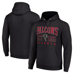 Atlanta Falcons Starter Unisex Throwback Logo Pullover Hoodie Black