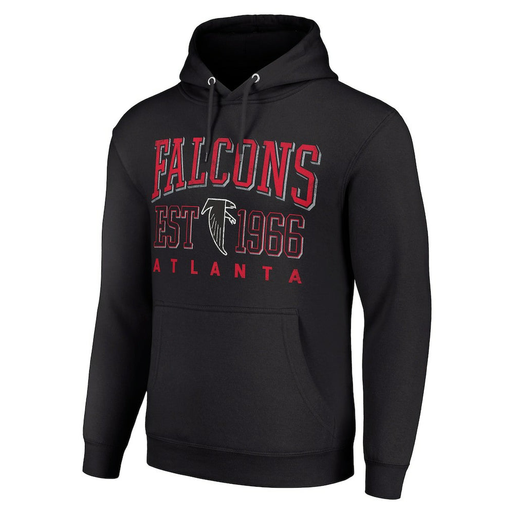 Atlanta Falcons Starter Unisex Throwback Logo Pullover Hoodie Black