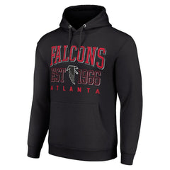 Atlanta Falcons Starter Unisex Throwback Logo Pullover Hoodie Black