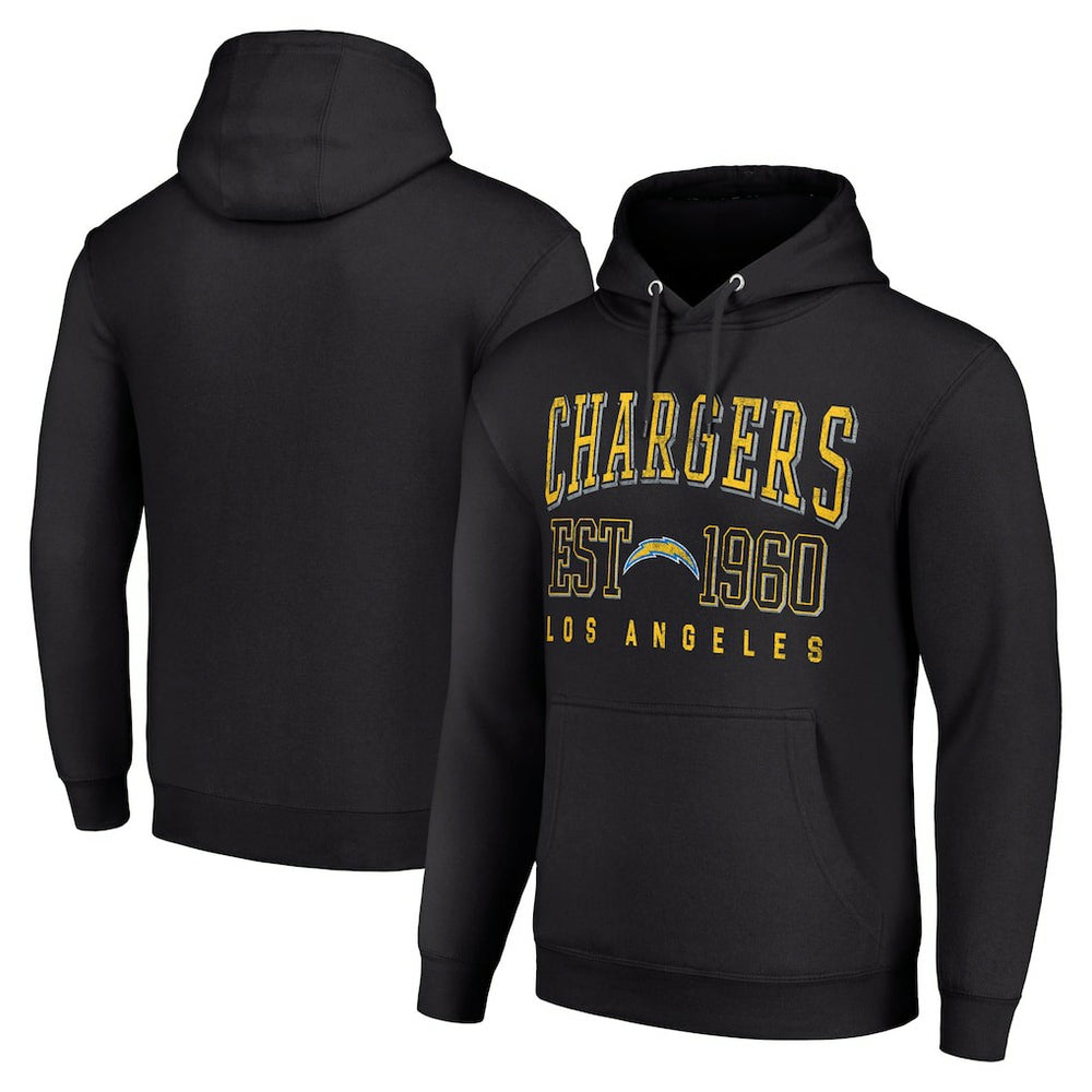 Los Angeles Chargers Starter Unisex Throwback Logo Pullover Hoodie Black