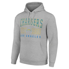Los Angeles Chargers Starter Unisex Throwback Logo Pullover Hoodie Heather Gray