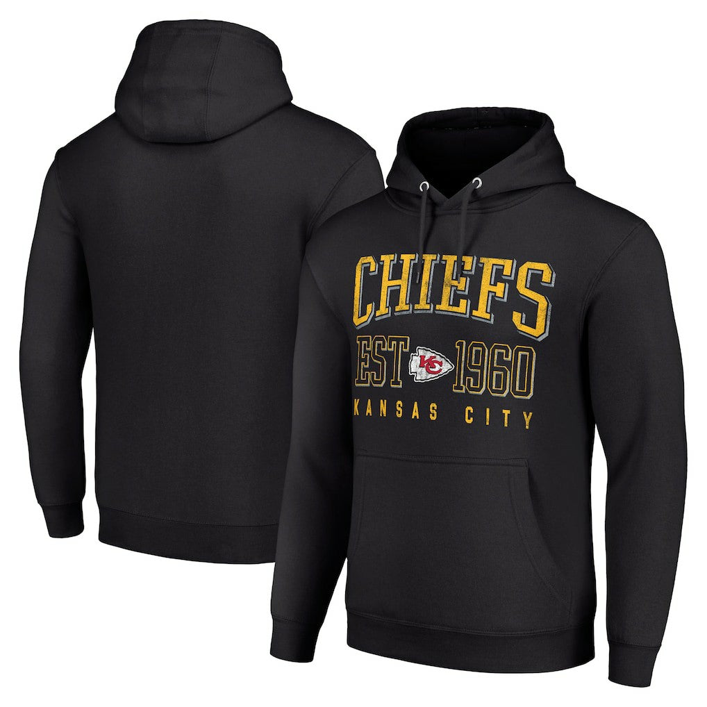 Kansas City Chiefs Starter Unisex Throwback Logo Pullover Hoodie Black