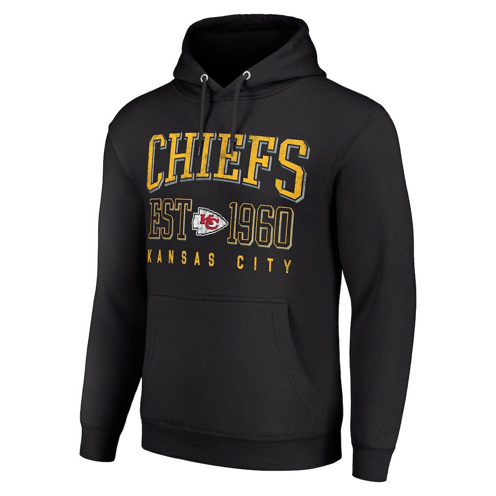 Kansas City Chiefs Starter Unisex Throwback Logo Pullover Hoodie Black