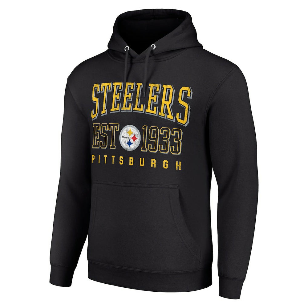 Pittsburgh Steelers Starter Unisex Throwback Logo Pullover Hoodie Black
