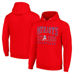 New England Patriots Starter Unisex Throwback Logo Pullover Hoodie Red