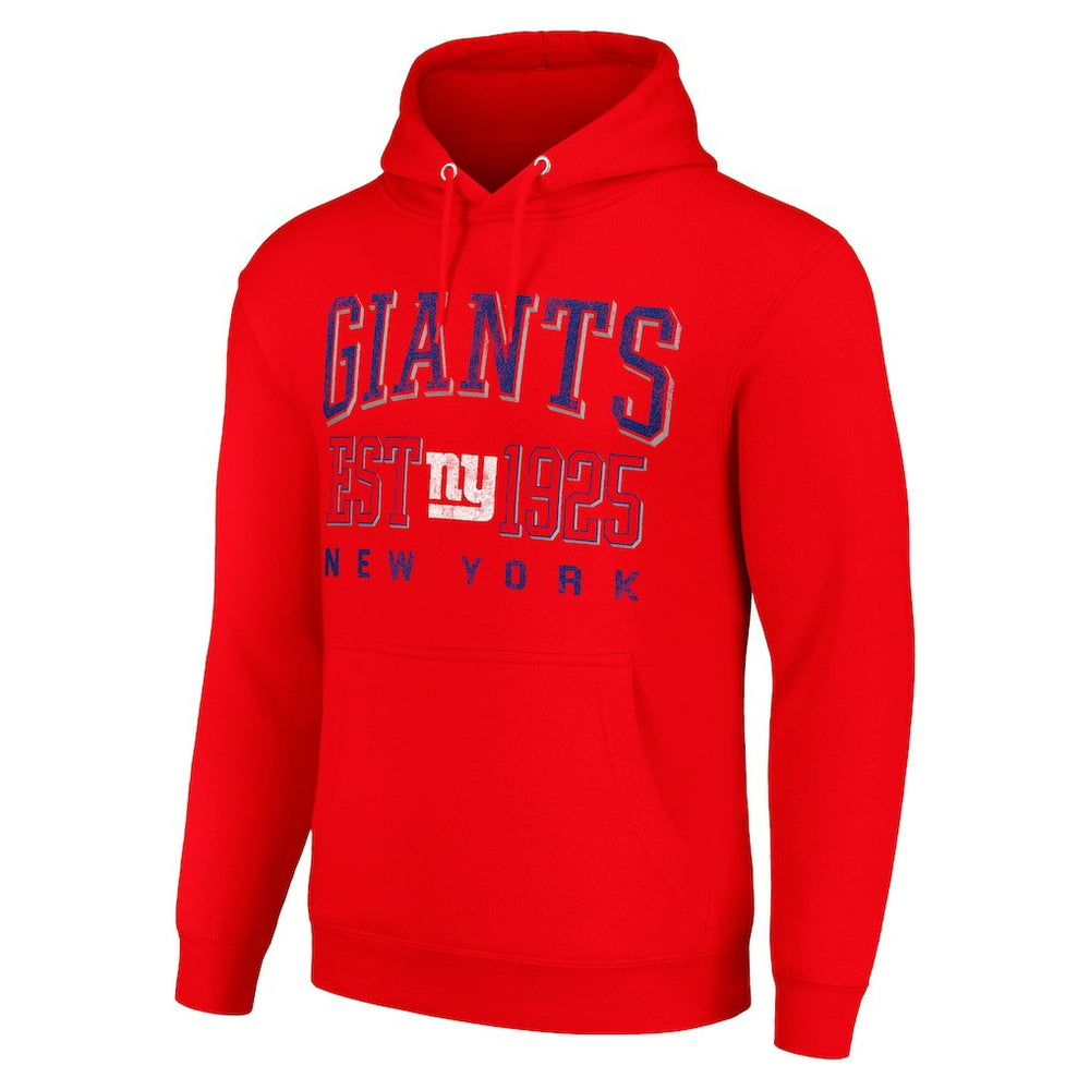 New York Giants Starter Unisex Throwback Logo Pullover Hoodie Red