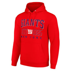 New York Giants Starter Unisex Throwback Logo Pullover Hoodie Red