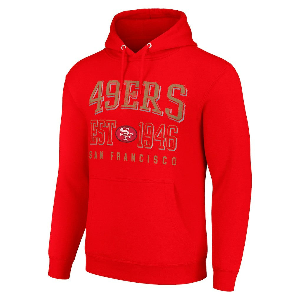 San Francisco 49ers Starter Unisex Throwback Logo Pullover Hoodie Red