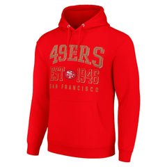 San Francisco 49ers Starter Unisex Throwback Logo Pullover Hoodie Red