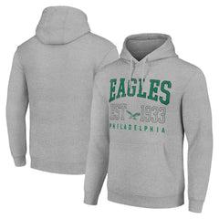 Philadelphia Eagles Starter Unisex Throwback Logo Pullover Hoodie Heather Gray