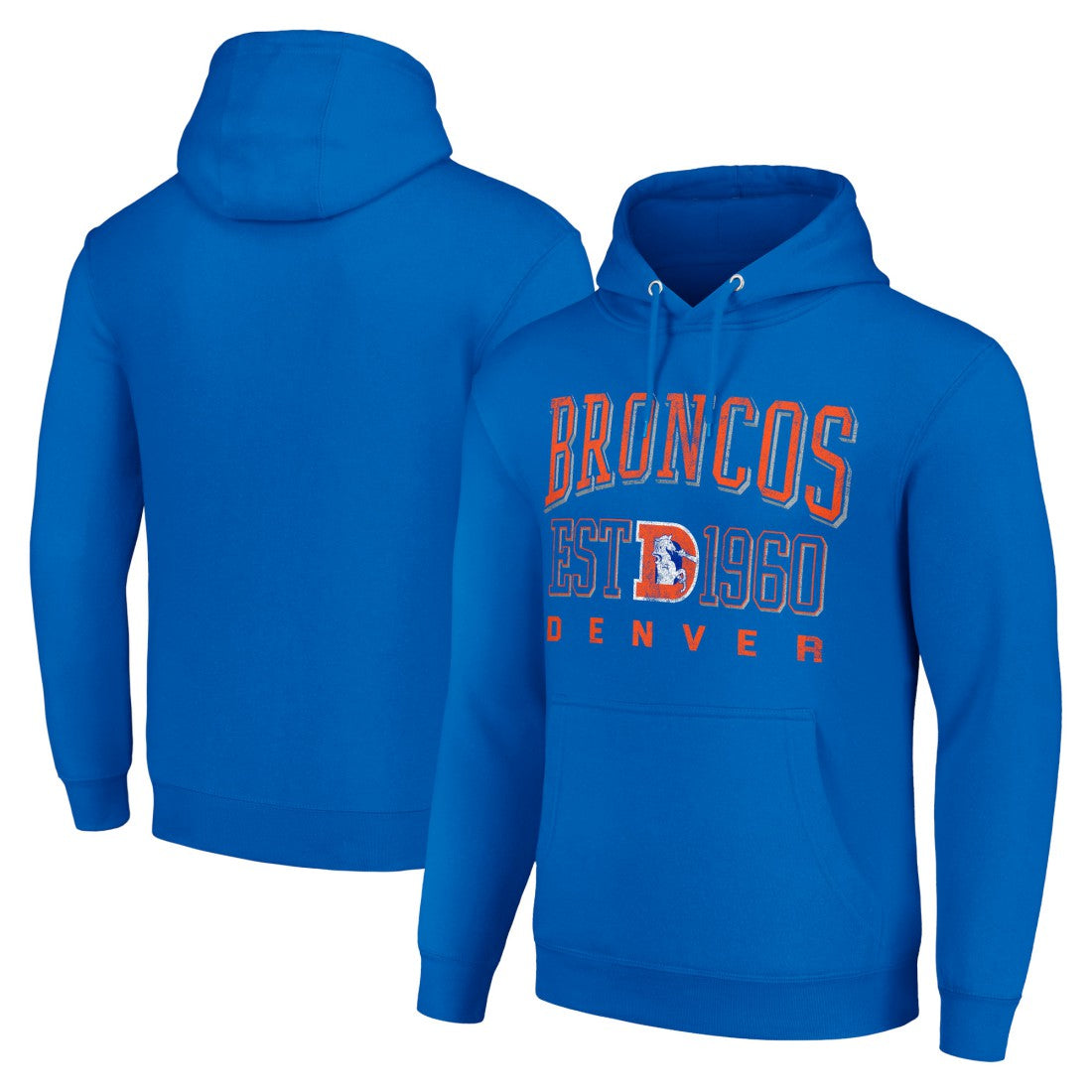Denver Broncos Starter Unisex Throwback Logo Pullover Hoodie Royal