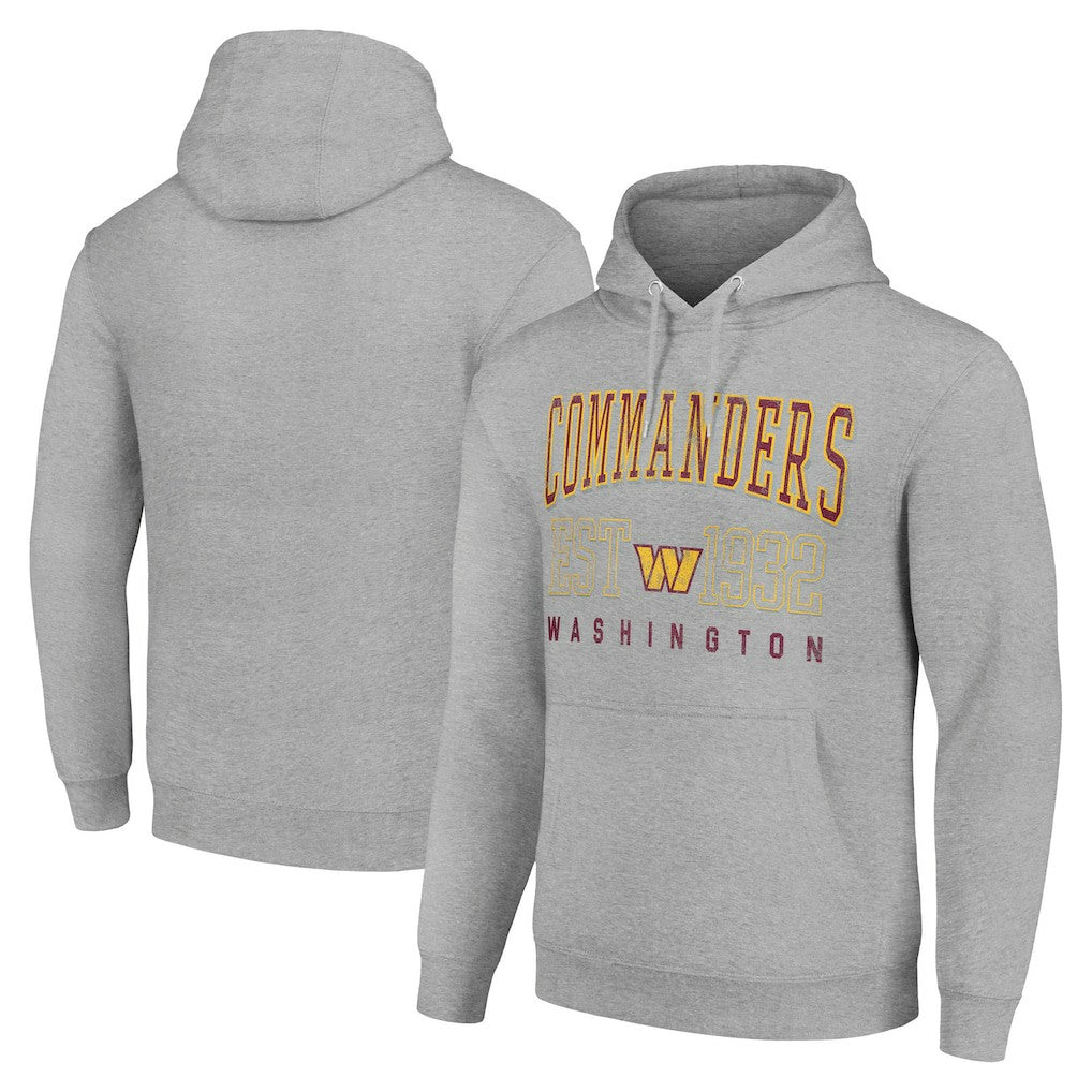 Washington Commanders Starter Unisex Throwback Logo Pullover Hoodie Heather Gray