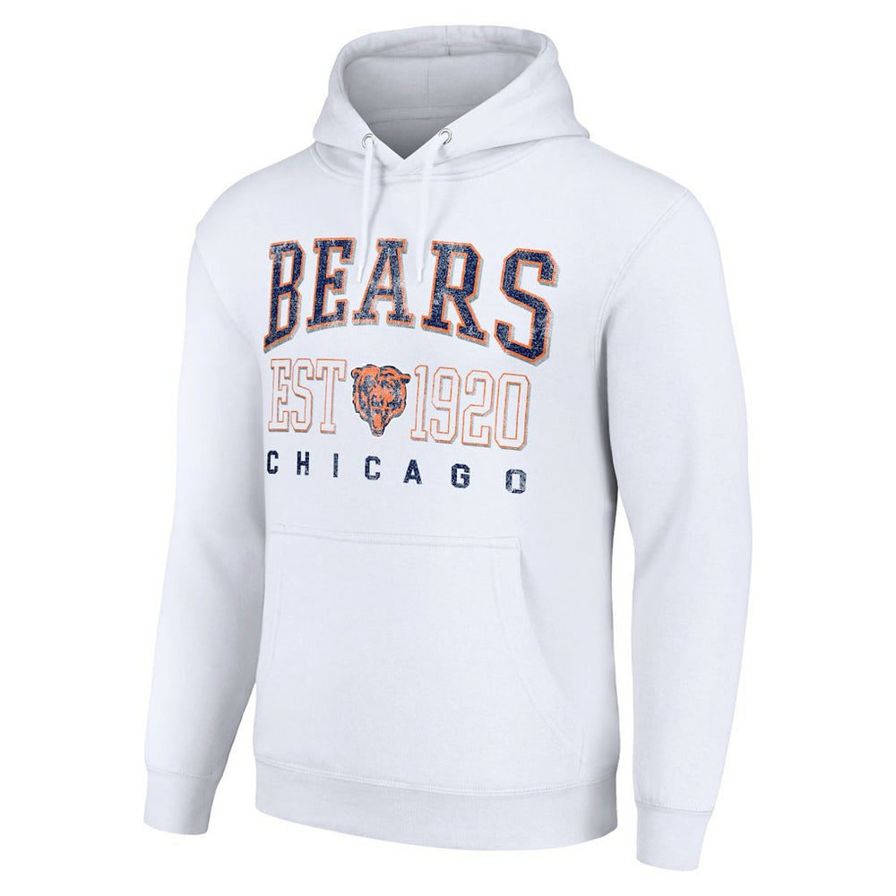 Chicago Bears Starter Unisex Throwback Logo Pullover Hoodie White