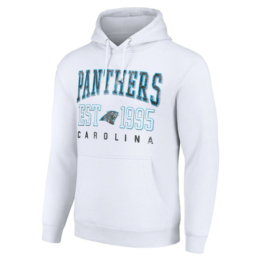 Carolina Panthers Starter Unisex Throwback Logo Pullover Hoodie White