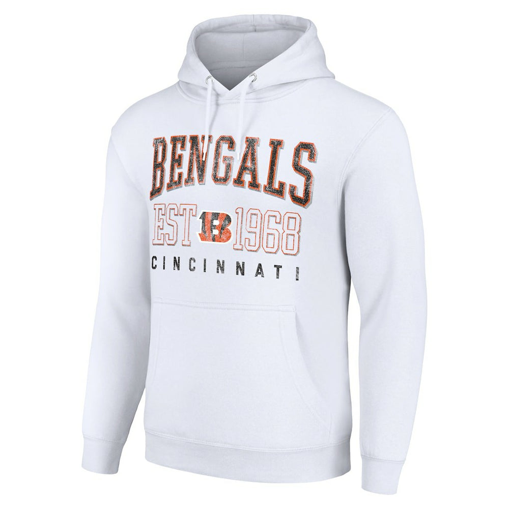 Cincinnati Bengals Starter Unisex Throwback Logo Pullover Hoodie White