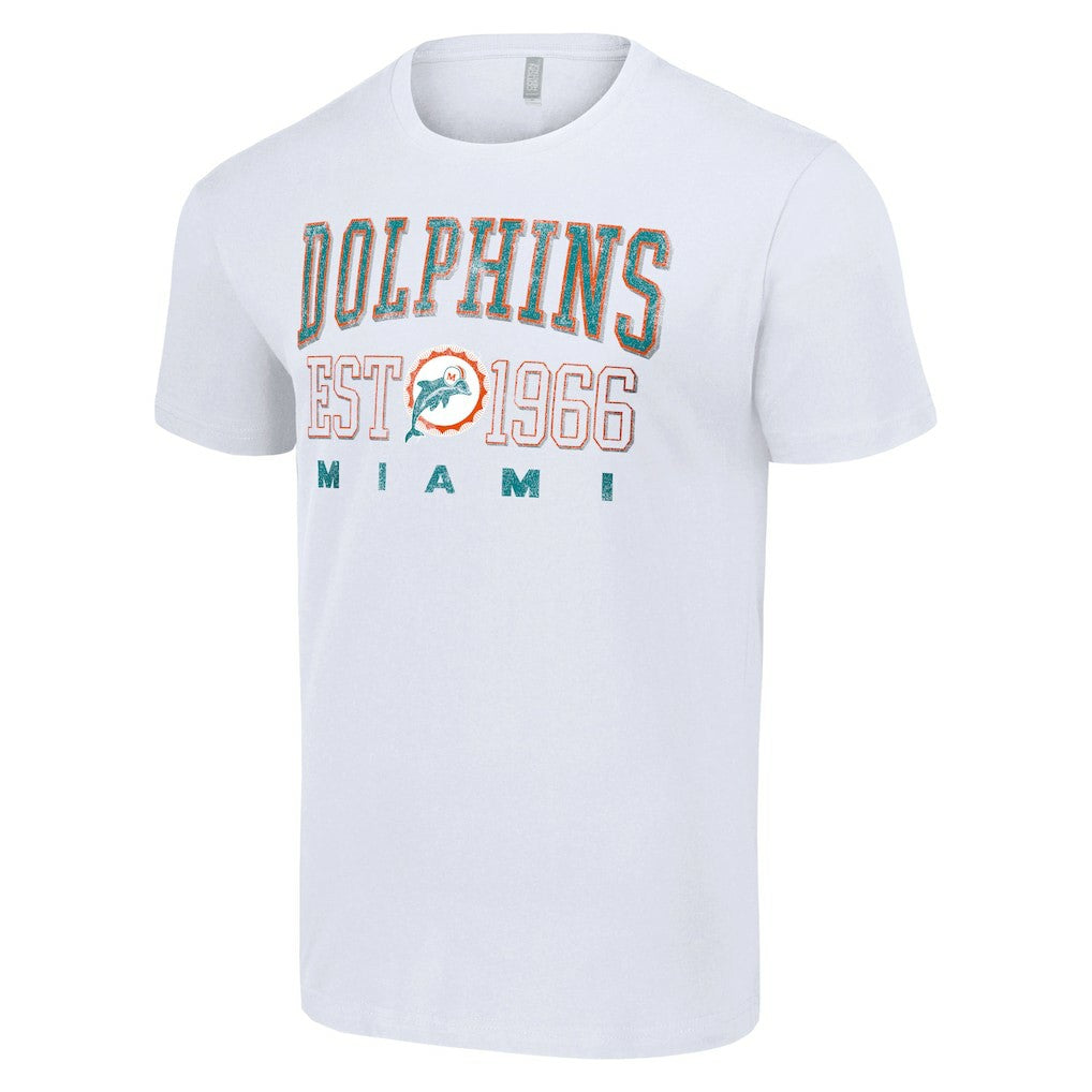 Miami Dolphins Starter Throwback Logo T-Shirt White