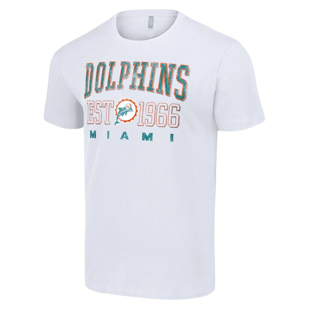 Miami Dolphins Starter Throwback Logo T-Shirt White