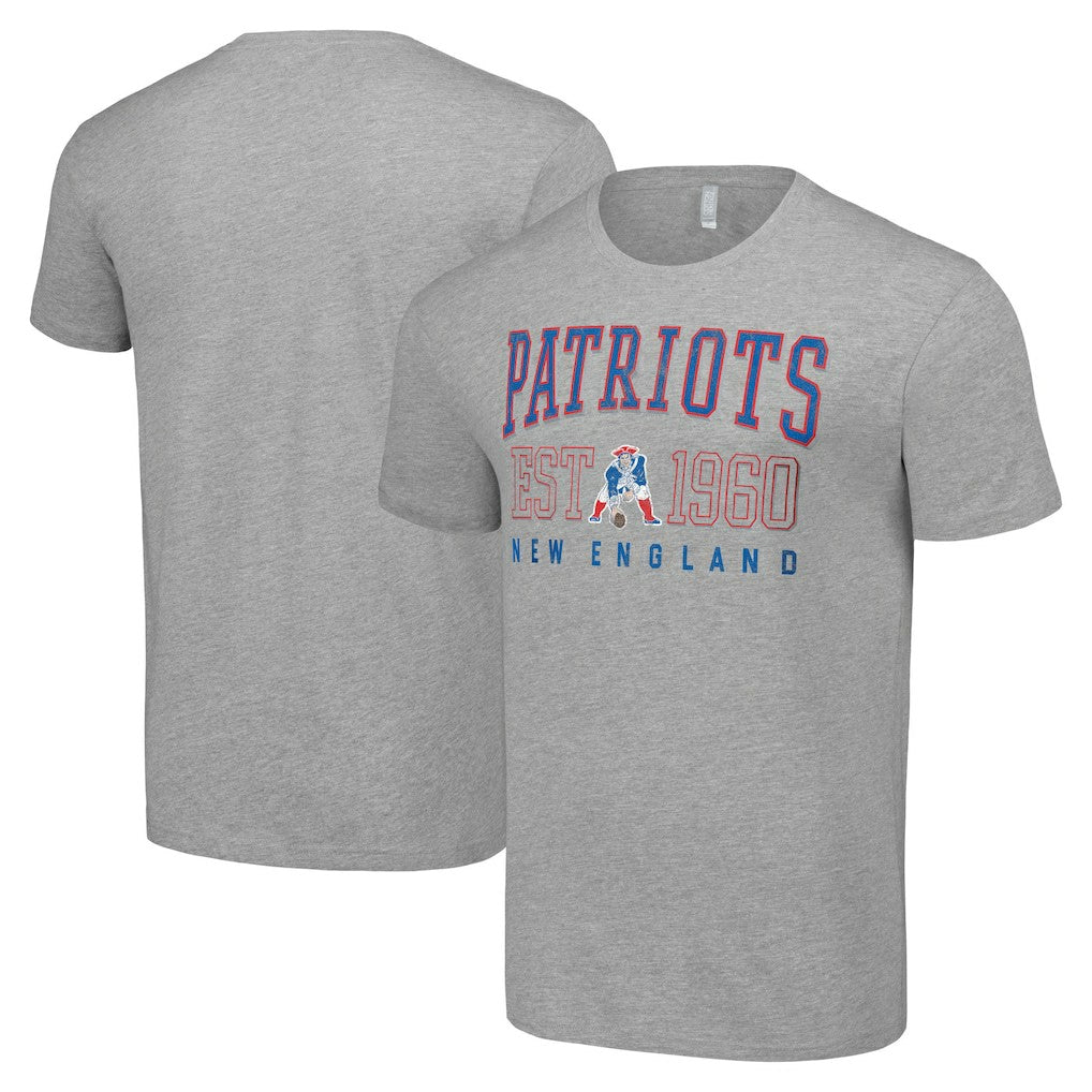 New England Patriots Starter Throwback Logo T-Shirt Heather Gray