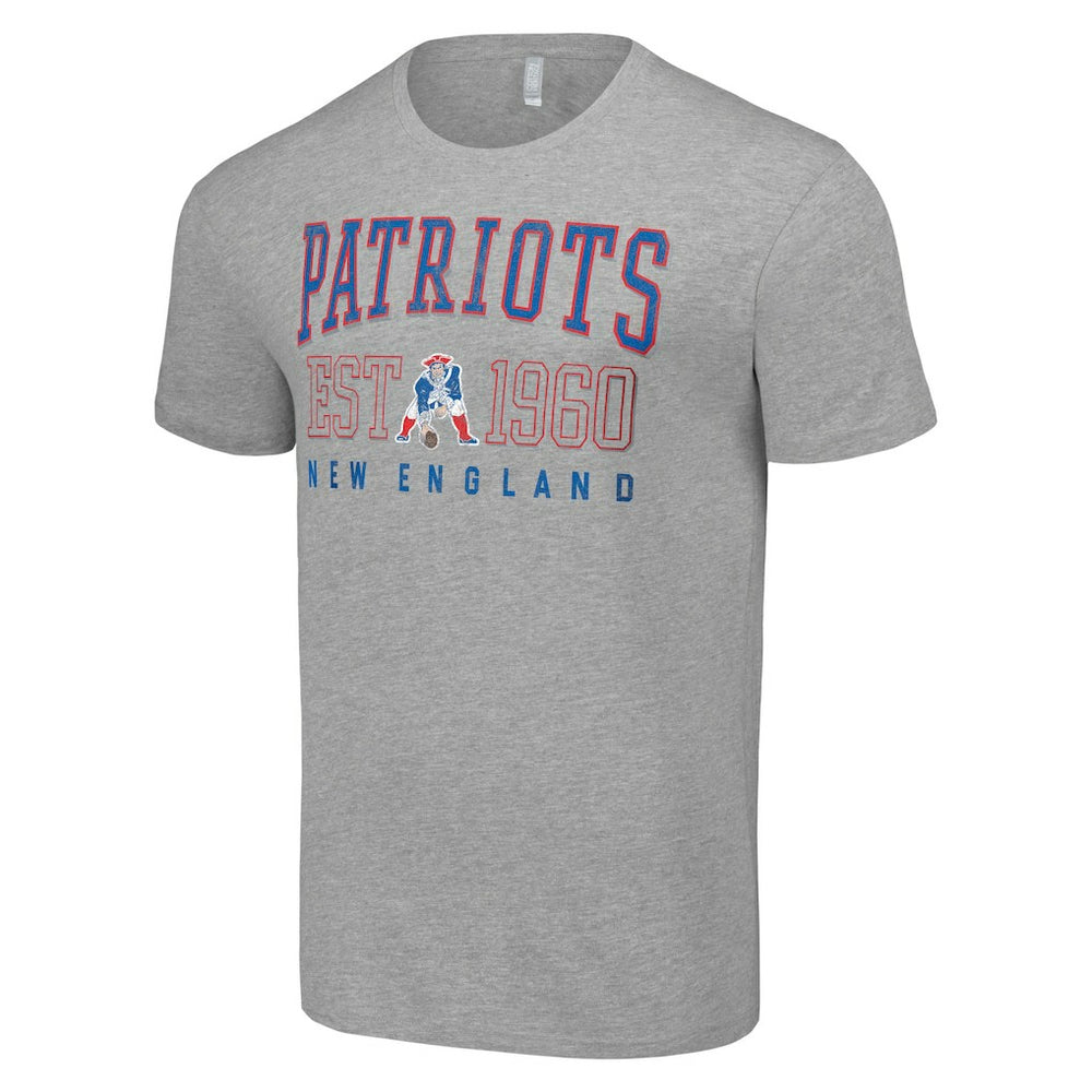 New England Patriots Starter Throwback Logo T-Shirt Heather Gray
