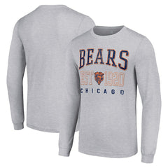 Chicago Bears Starter Throwback Logo Long Sleeve T-Shirt Heather Gray