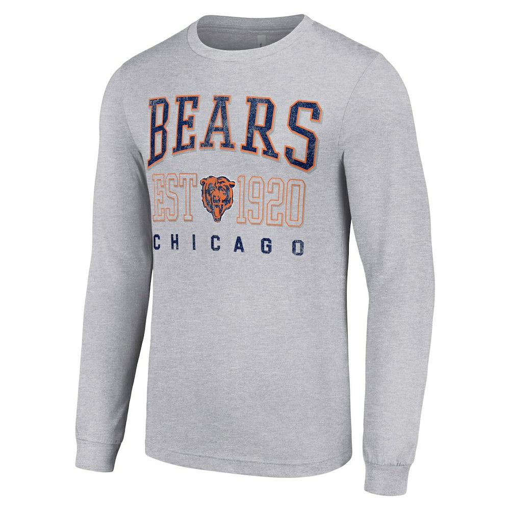 Chicago Bears Starter Throwback Logo Long Sleeve T-Shirt Heather Gray