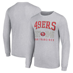 San Francisco 49ers Starter Throwback Logo Long Sleeve T-Shirt Heather Gray