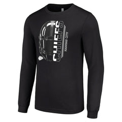 Kansas City Chiefs Starter Half Helmet Logo Long Sleeve T-Shirt Black