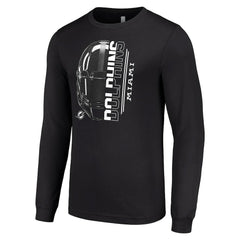 Miami Dolphins Starter Half Helmet Logo Long Sleeve T-Shirt Black