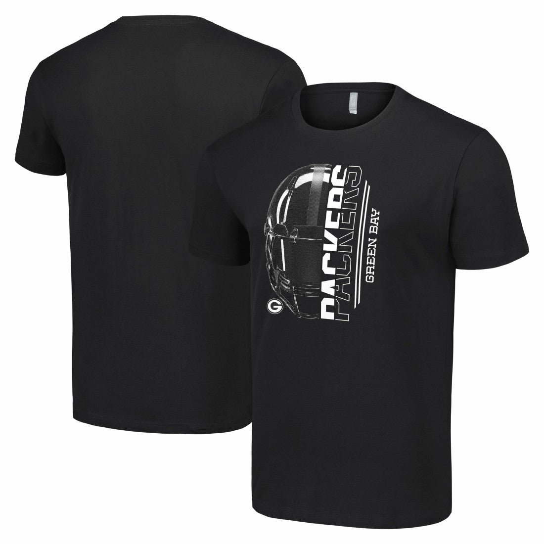 Green Bay Packers Starter Half Helmet Logo T-Shirt Black