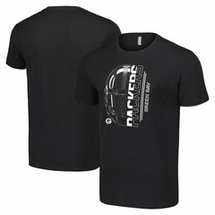 Green Bay Packers Starter Half Helmet Logo T-Shirt Black