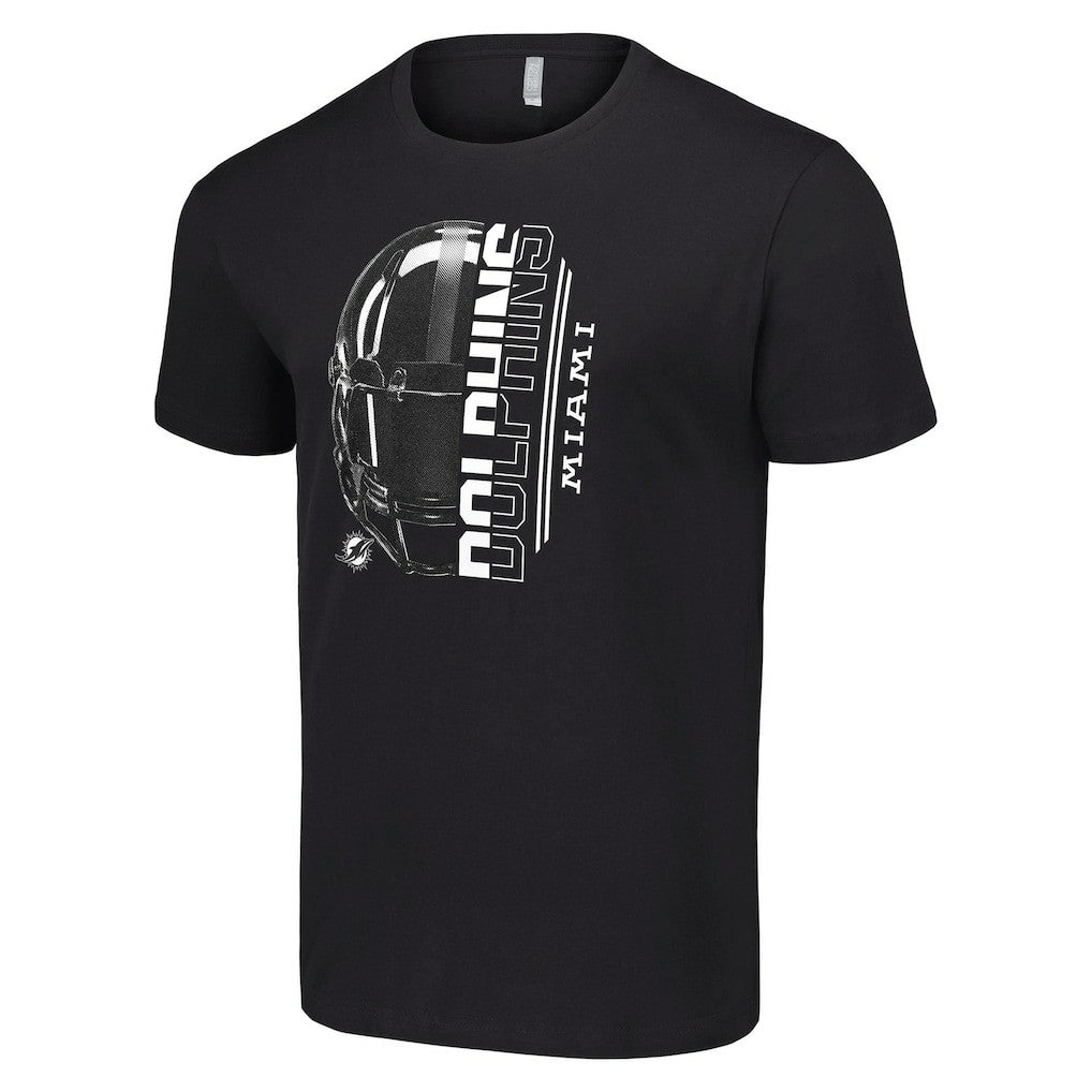 Miami Dolphins Starter Half Helmet Logo T-Shirt Black