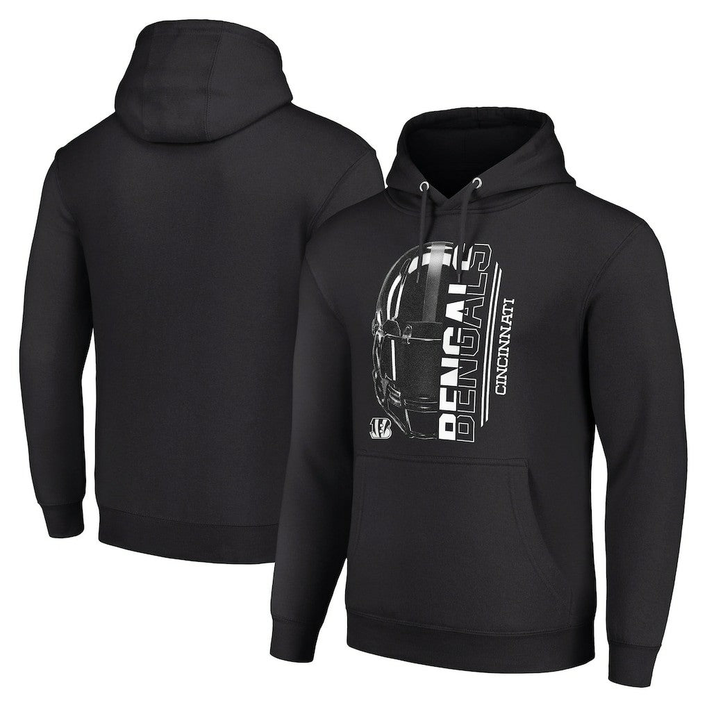 Cincinnati Bengals Starter Unisex Half Helmet Logo Pullover Hoodie Black