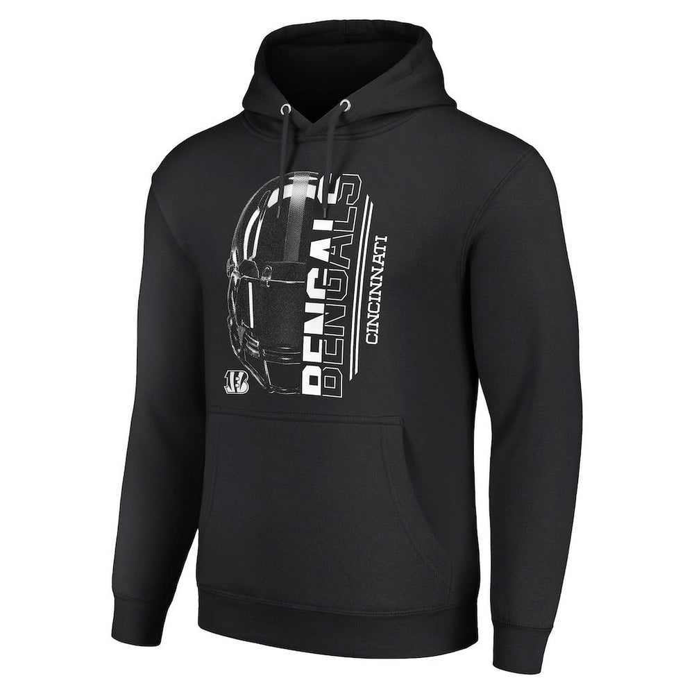 Cincinnati Bengals Starter Unisex Half Helmet Logo Pullover Hoodie Black