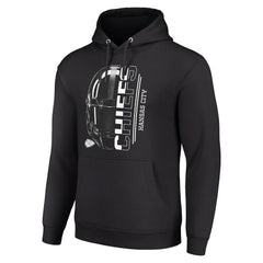 Kansas City Chiefs Starter Unisex Half Helmet Logo Pullover Hoodie Black