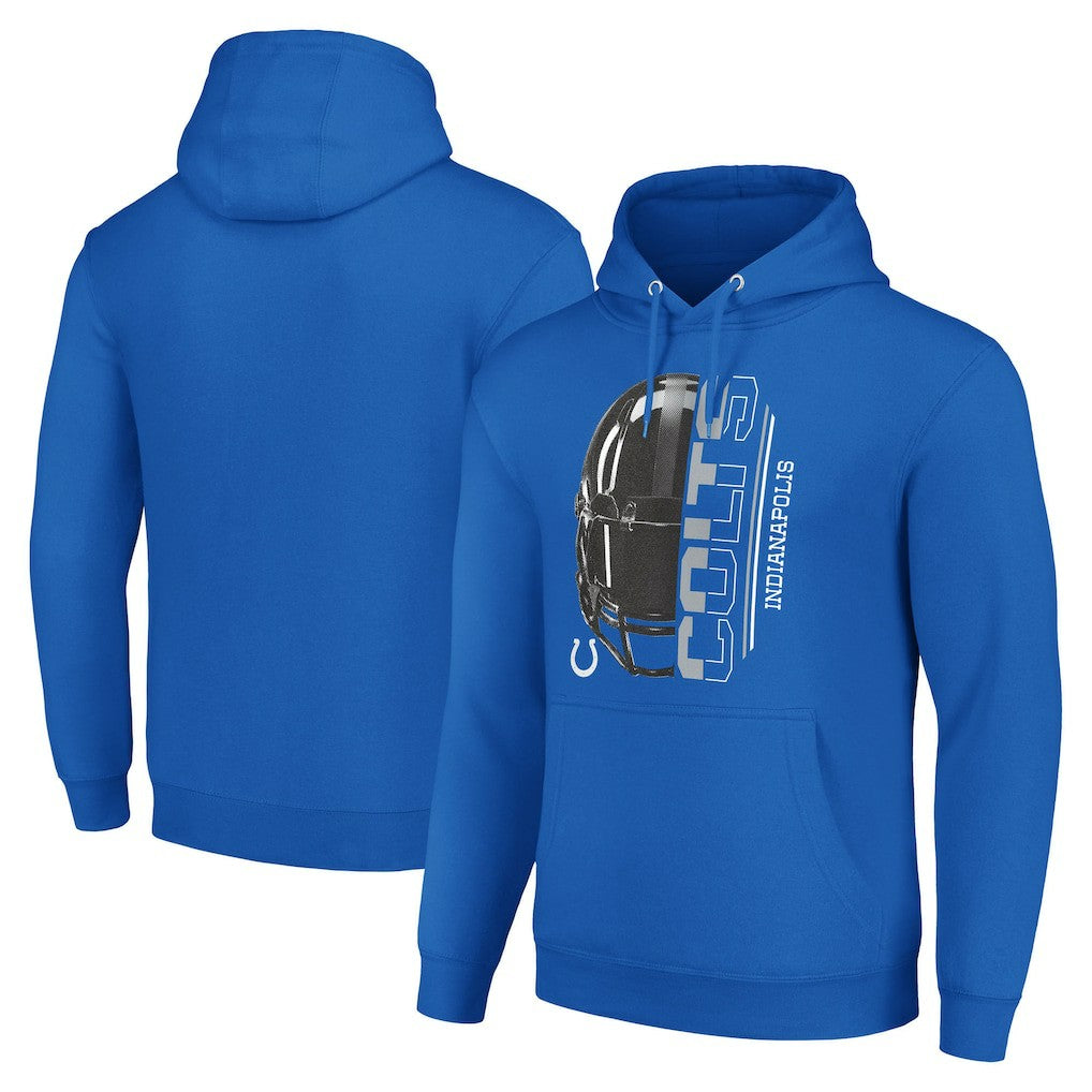 Indianapolis Colts Starter Unisex Half Helmet Logo Pullover Hoodie Royal