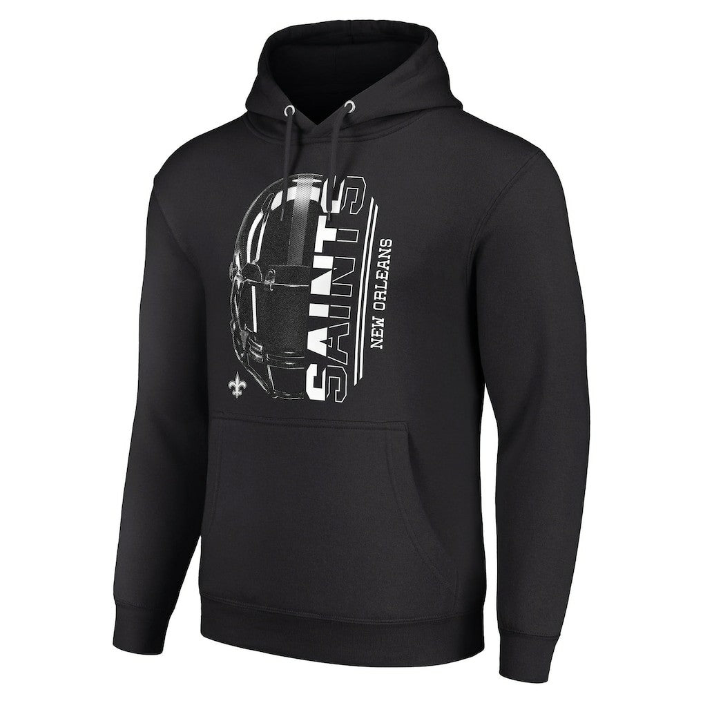 New Orleans Saints Starter Unisex Half Helmet Logo Pullover Hoodie Black