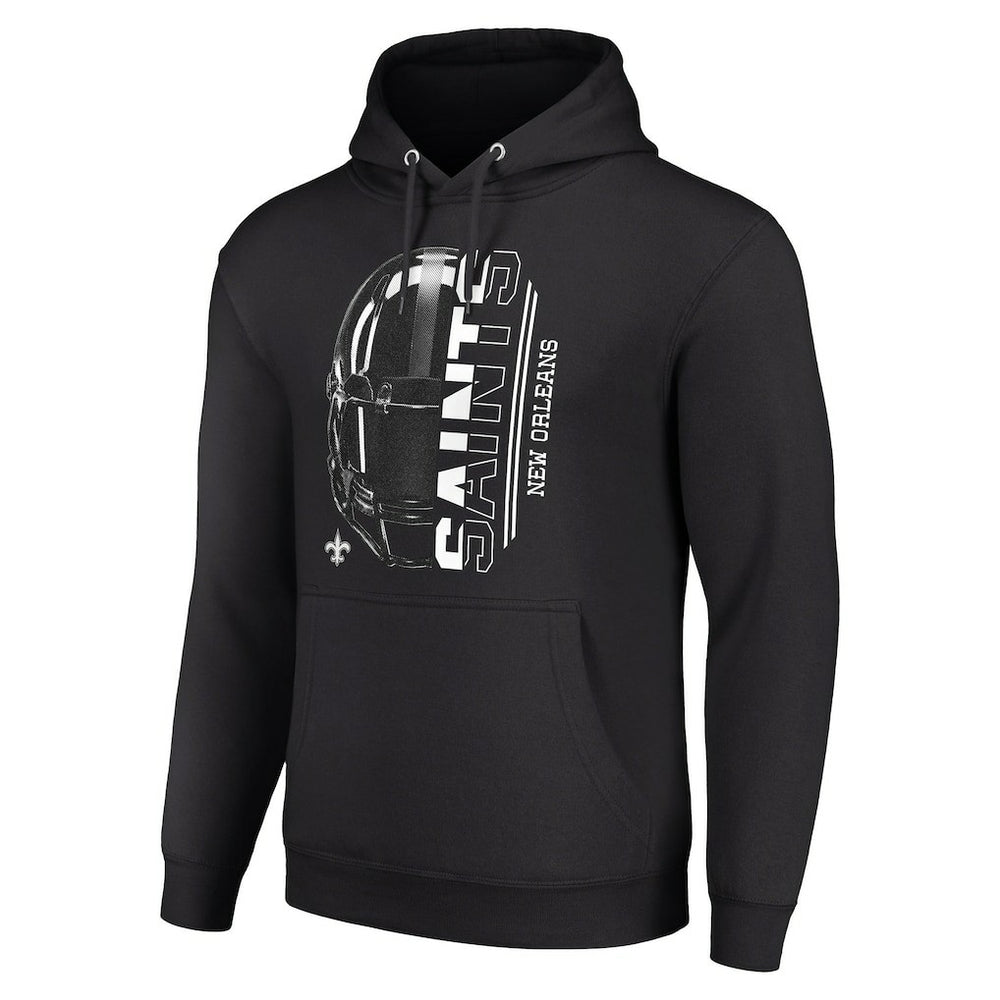 New Orleans Saints Starter Unisex Half Helmet Logo Pullover Hoodie Black