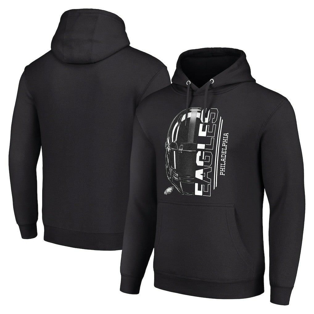 Philadelphia Eagles Starter Unisex Half Helmet Logo Pullover Hoodie Black