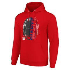 New York Giants Starter Unisex Half Helmet Logo Pullover Hoodie Red