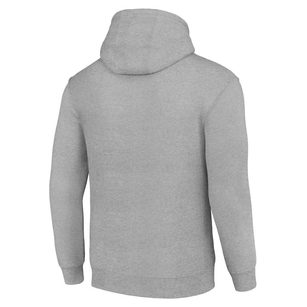 Denver Broncos Starter Unisex Half Helmet Logo Pullover Hoodie Heather Gray