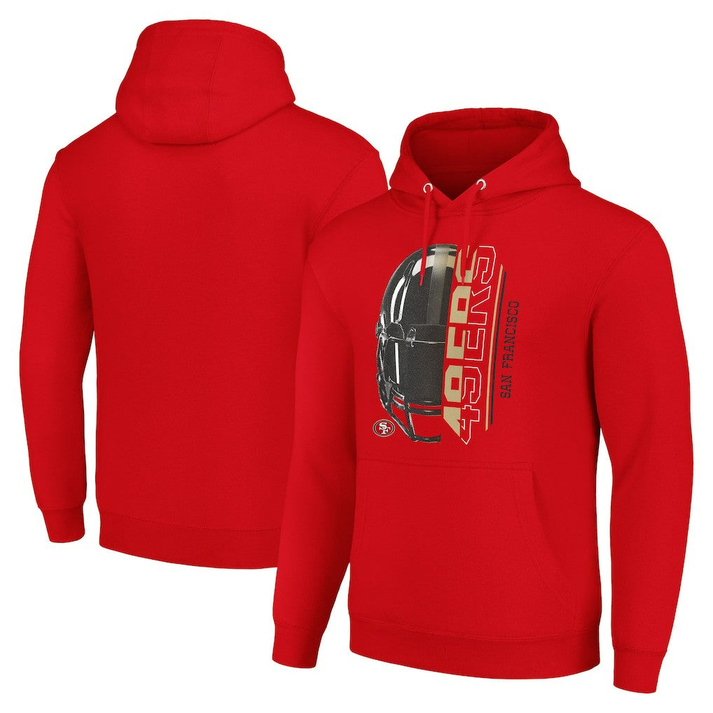 San Francisco 49ers Starter Unisex Half Helmet Logo Pullover Hoodie Scarlet