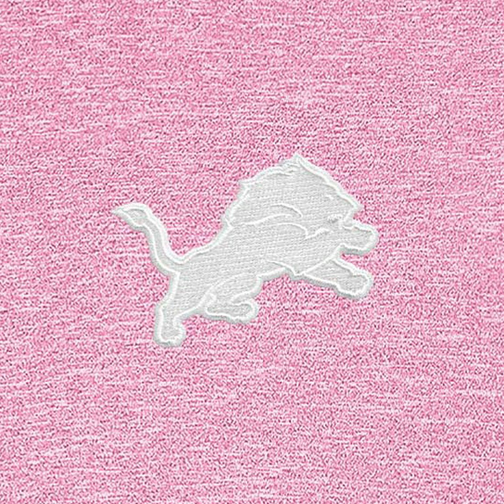 Detroit Lions Antigua Hunk Quarter-Zip Pullover Top Pink