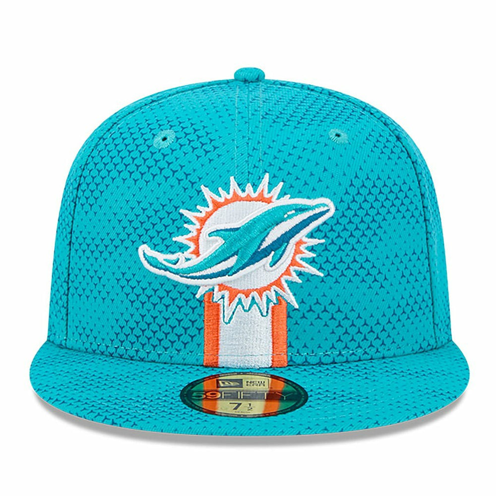 Miami Dolphins New Era 2024 Sideline 59FIFTY Fitted Hat Aqua